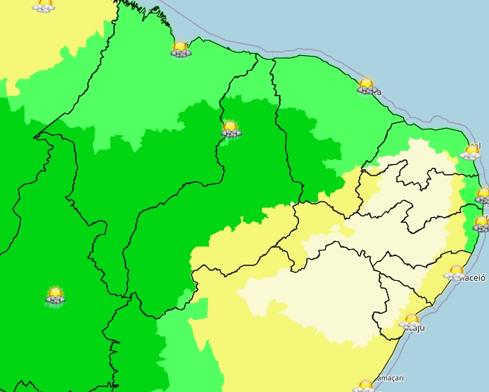 Meteorologia mantém aviso de chuvas para grande parte do Piauí nesta terça-feira (3)